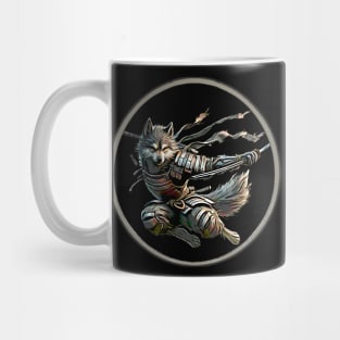 Junkyard Dog Samurai Cyber-Punk Design Mug